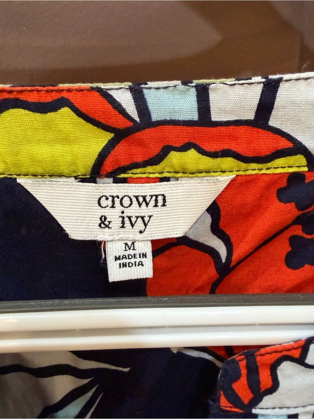 crown & ivy Navy Floral Mini Dress with Red & Yellow Blooms - Picture 3 of 3